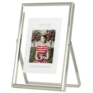 Рамка без паспарту Мирам 10x15 см цвет серебряный