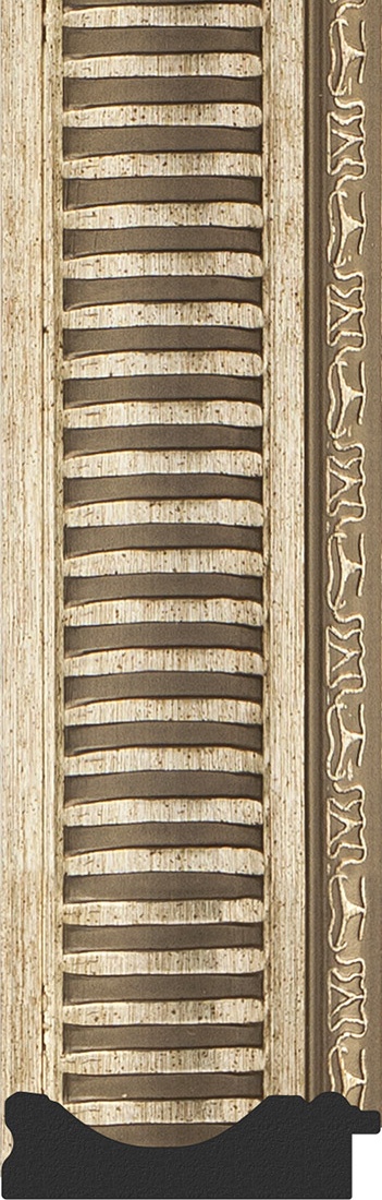 BY 1288 Зеркало с фацетом в багетной раме - серебряный акведук 93 mm EVOFORM Exclusive - Вид №2