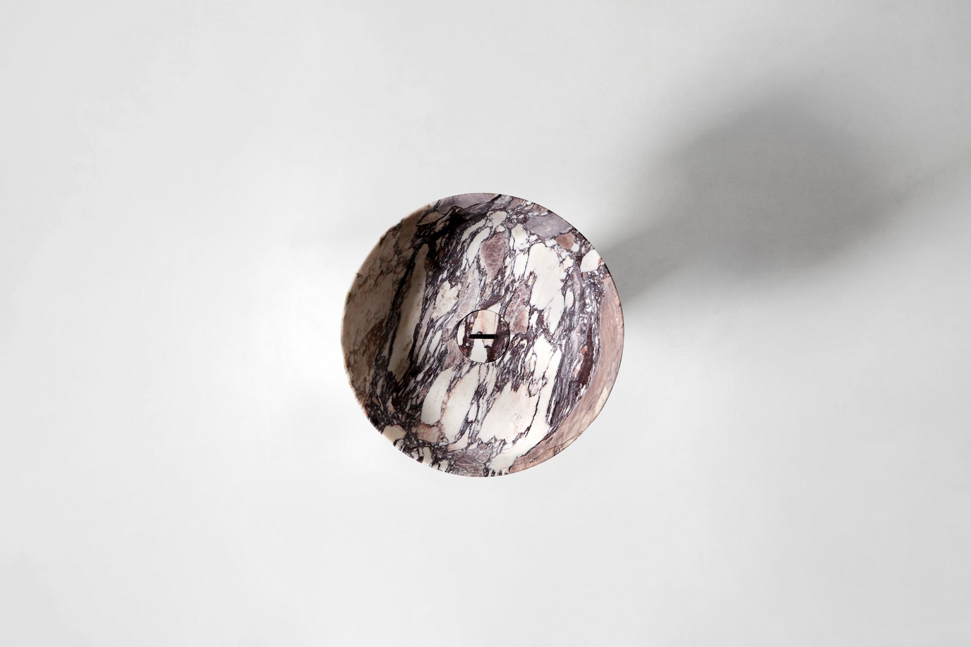 Фиолетовый Calacatta мраморный круглый умывальник Antoniolupi ALBUME112 + ALBUME21 ARCH-00000134 - Вид №2