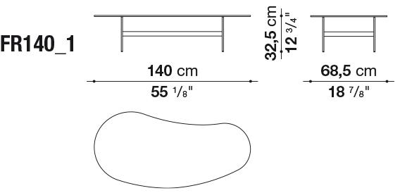 B&B Italia Низкий стеклянный журнальный столик для гостиной sun-id-1410243 - Вид №1