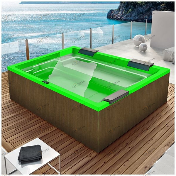 Бассейн Gruppo Treesse Rest SPA-V192H-PL-ZE прямоугольный spa с гидромассажем и нагревателем встроенный зеленый SPAV192HPLZE