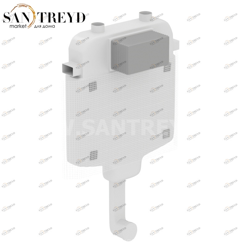 752201 Встраиваемый бачок двойного смыва для несущих стен без клавиши, белый Kerasan ACCESSORIES Италия