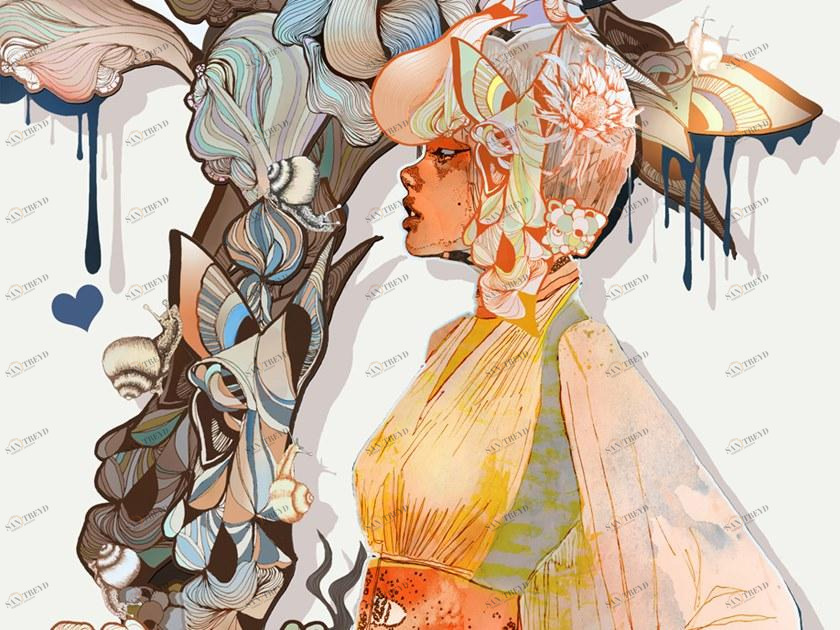 MOMENTI Авторский художественный принт Crazy home paintings Gi-030