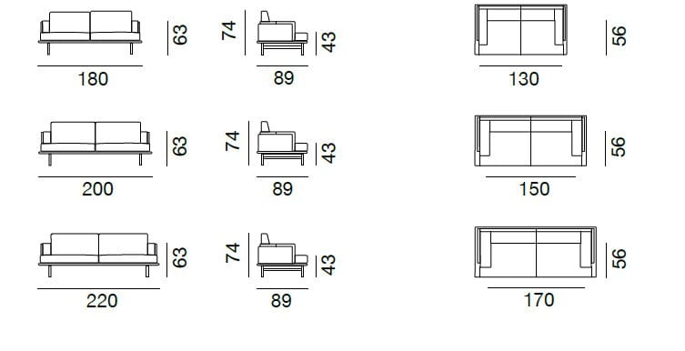 3-местный кожаный диван de Sede DS-175 LINEAR ARCH-00075891 - Вид №3