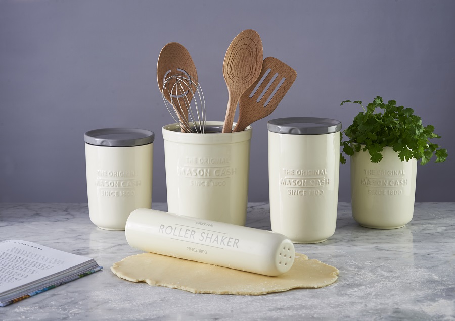 Банка с крышкой 16 см серая Innovative Kitchen MASON CASH  00-3871155 Серый  - Вид №2