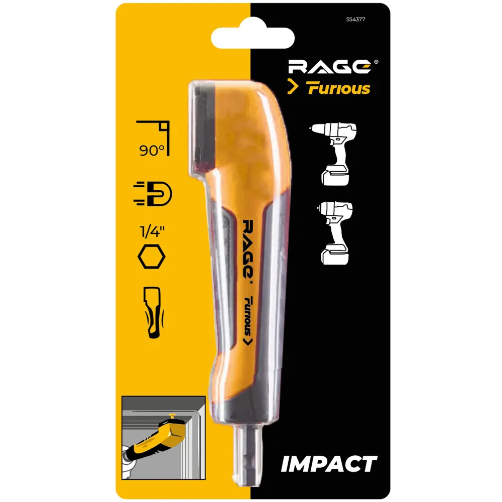 Угловая магнитная насадка RAGE HEX 200 мм для труднодоступных мест 89386882 STLM-1413411 - Вид №4