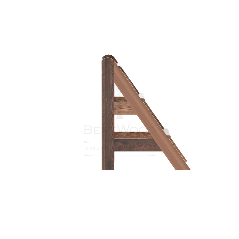2048 Лесенка для купели 3 ступени из лиственницы мореной Alyarus  - Вид №2