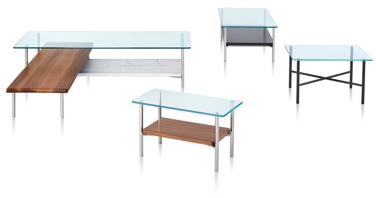 Herman Miller Прямоугольный журнальный столик из стекла и металла Layer sun-id-1462369 - Вид №3