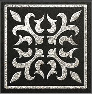 Декор Палермо черный-серебро 60х60 Керамика Будущего sun-id-325271