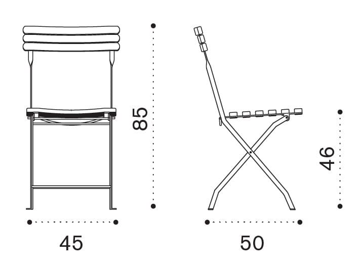 ТИК складной стул сада Ethimo Laren ARCH-00070524 - Вид №11