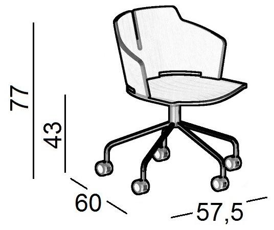 Luxy Кресло вращающееся на эстакаде с колесами Prima sun-id-1399747 - Вид №2