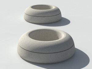 Реконструированный каменный круглый плантатор