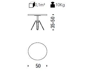 Круглый стол из стали и дерева MOROSO Overdyed ARCH-00135464 - Вид №2