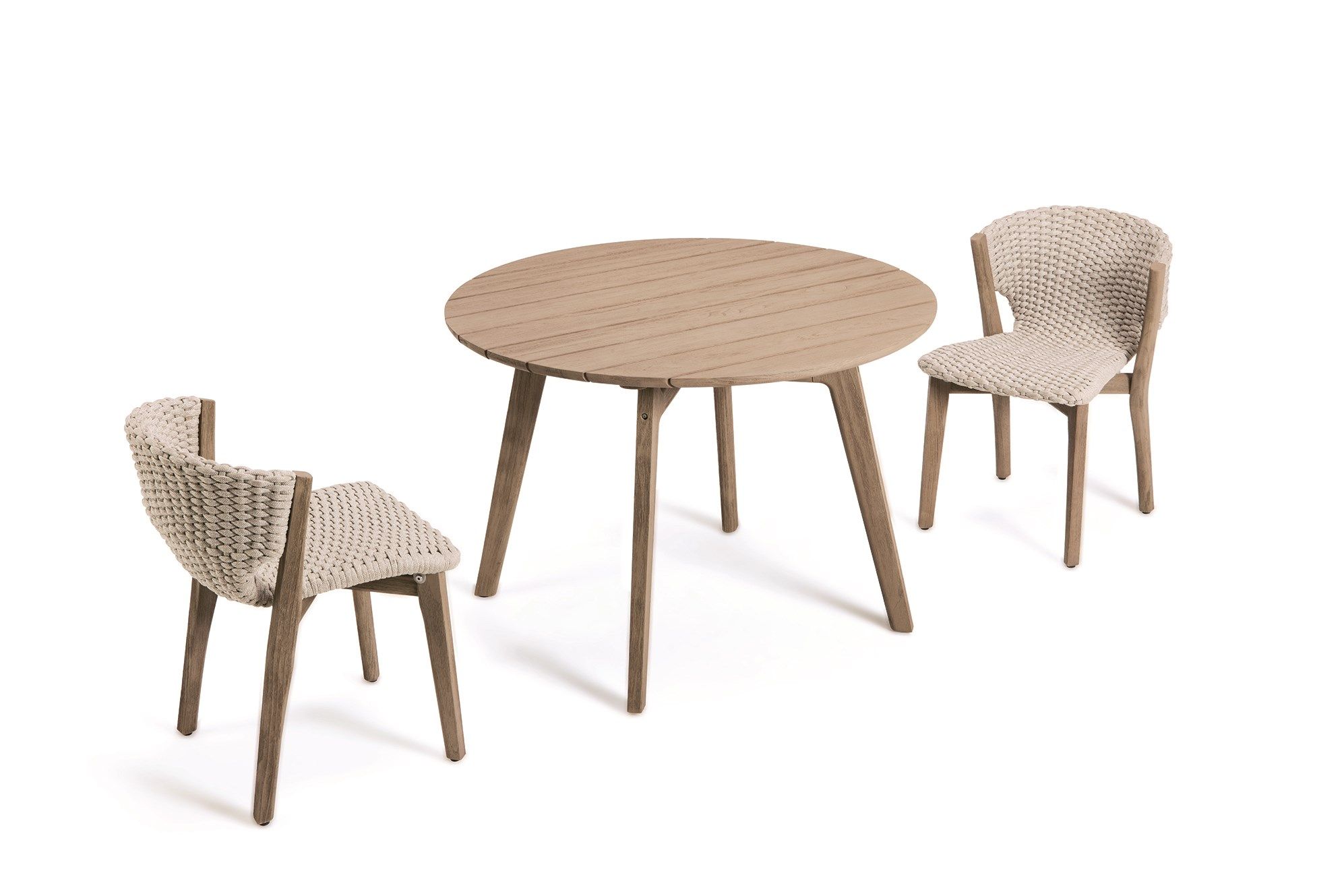 Круглый стол из тикового дерева Ethimo Knit ARCH-00062458 - Вид №3