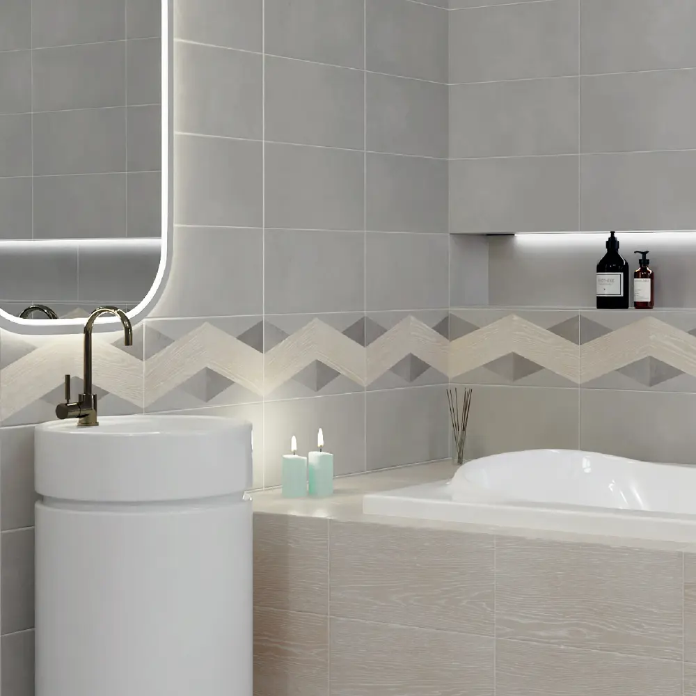 Плитка настенная Mersey Wood1 A0554V24101 20x40 см 1.6 м² матовая цвет микс 89352889 STLM-2138666 Santreyd