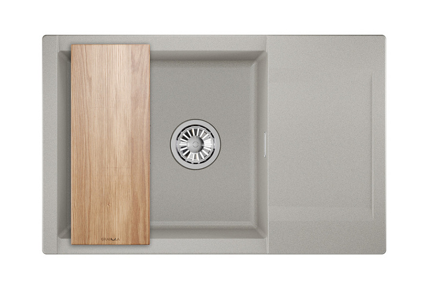 ES-7807, БАЗАЛЬТ, кухонная мойка, кварц, ESTETICA GRANULA 7807-ST264 - Вид №3