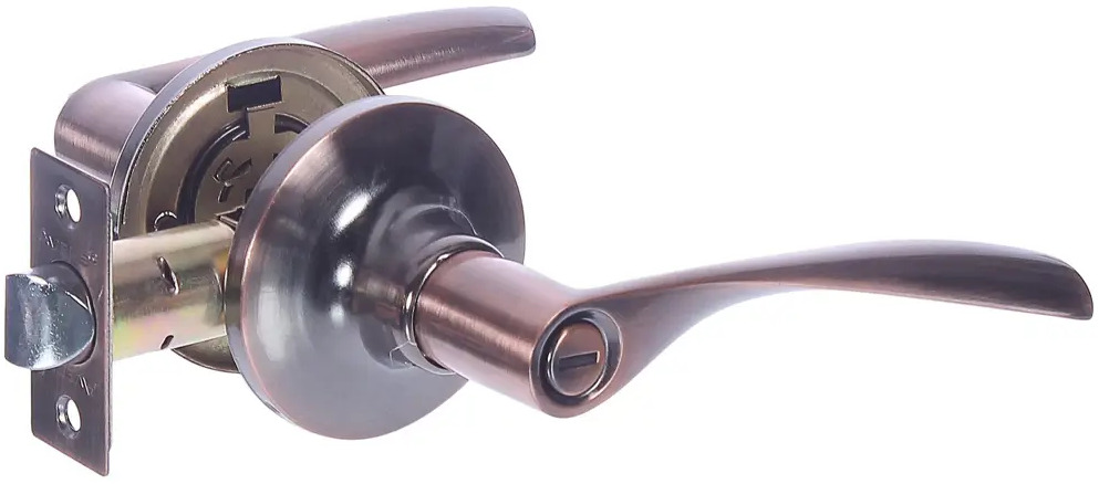 Ручка-кноб AVERS с фиксатором для межкомнатных дверей, цвет медь 82001802