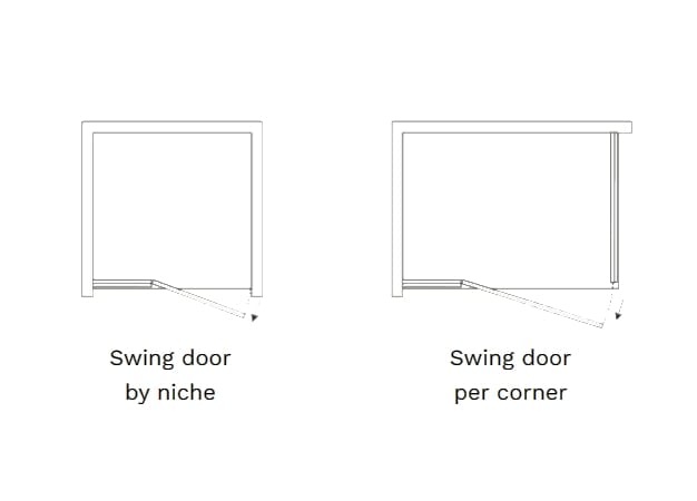Алюминиевая и стеклянная душевая кабина с распашной дверью TAMANACO TEPB43 ARCH-00039741 - Вид №5
