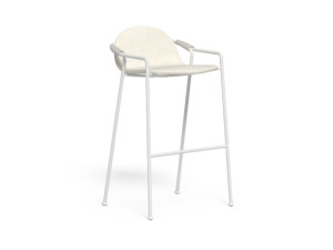 Высокий стул для сада из алюминия и ткани