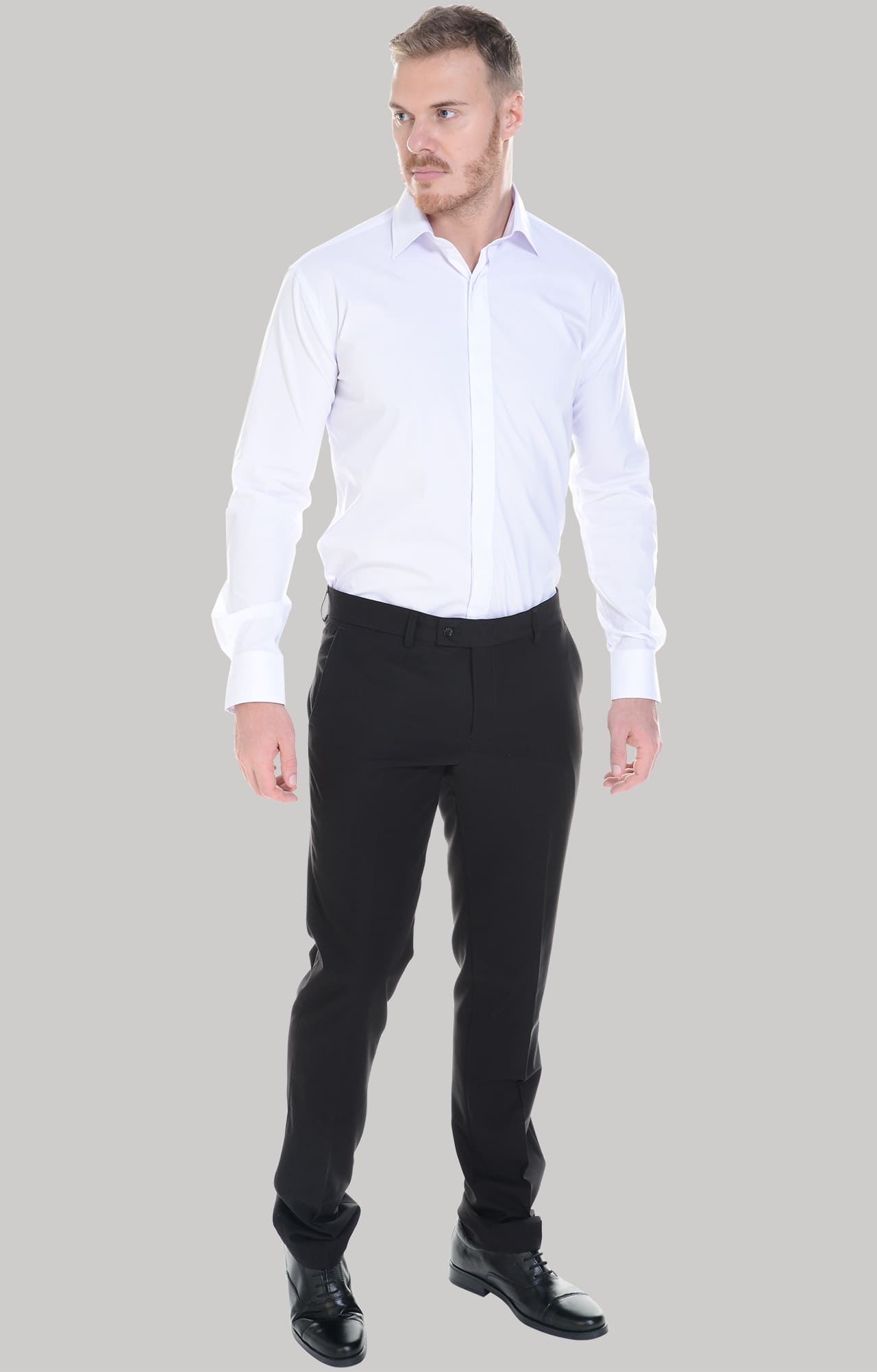 4958026 Рубашка мужская  white El-Risto  Корпоративная одежда  размер 44/182-188  - Вид №29