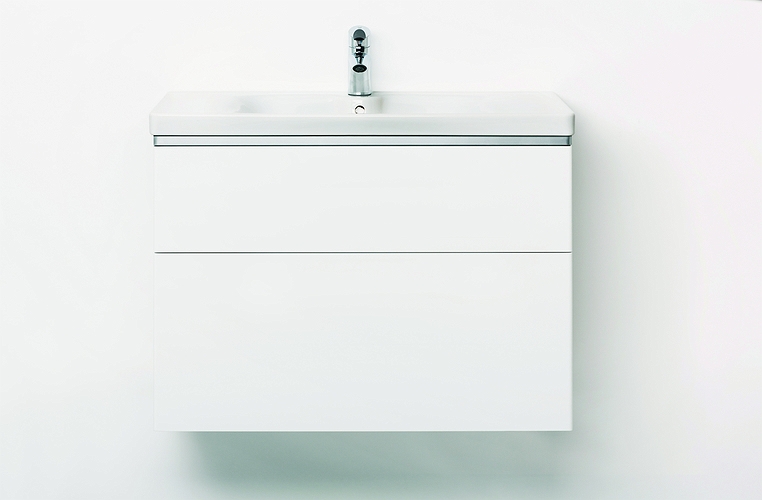 9610121101 IDO Glow напольная тумба под умывальник, с двумя ящиками, W = 880 мм, W1 = 900 мм, белый - Вид №3