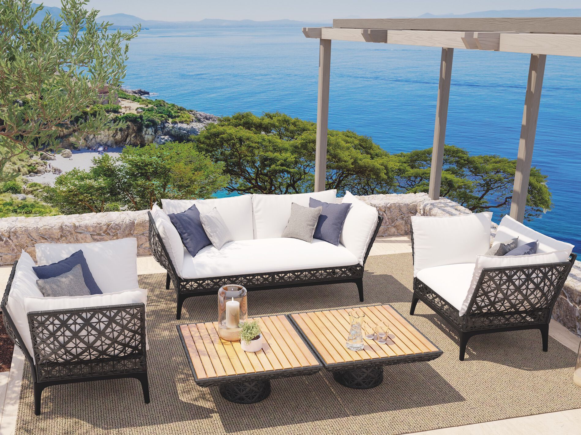 2-местный садовый диван из смолы Walters Reverie ARCH-00061461 - Вид №3