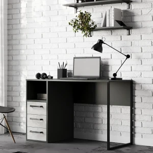 Стол письменный 110x75x50 см ЛДСП цвет графит/цемент