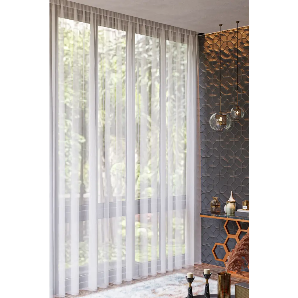 Тюль на ленте 250x280 см цвет белый GARDEN STLM-2031156 - Вид №3