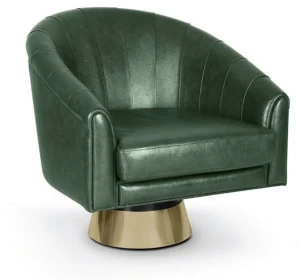 Essential Home Поворотное кожаное кресло с подлокотниками