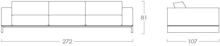 Jetclass 3-х местный тканевый диван Da vinci Jvc305 - Вид №2