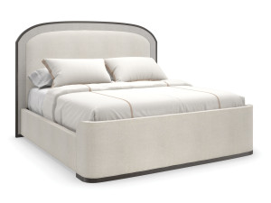 Двуспальная мягкая кровать из ткани