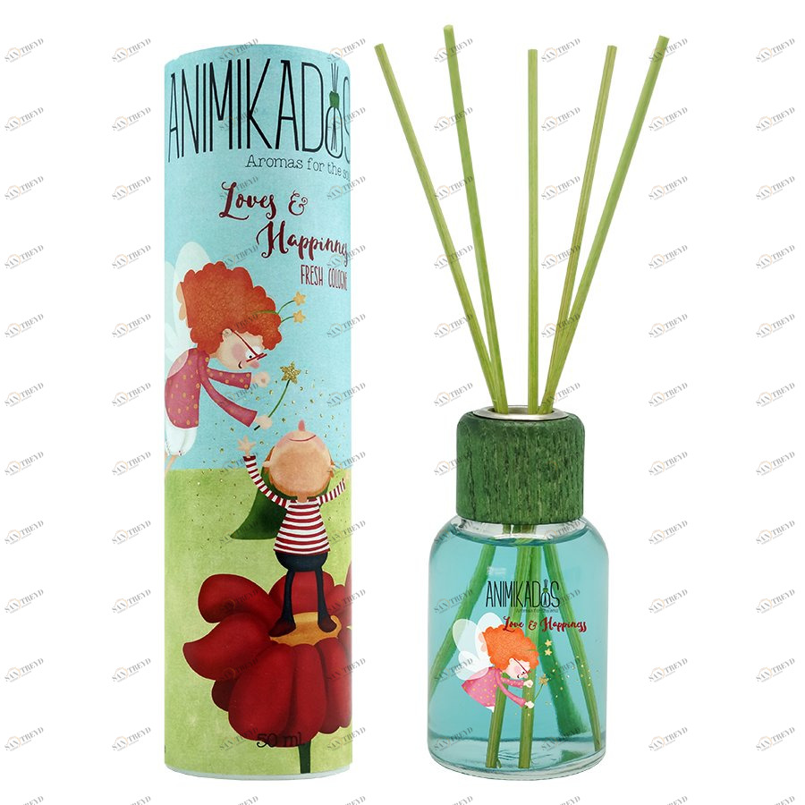 Диффузор ароматический Animikados Love & Happiness 50 мл AMBIENTAIR  00-3894999 Голубой 
