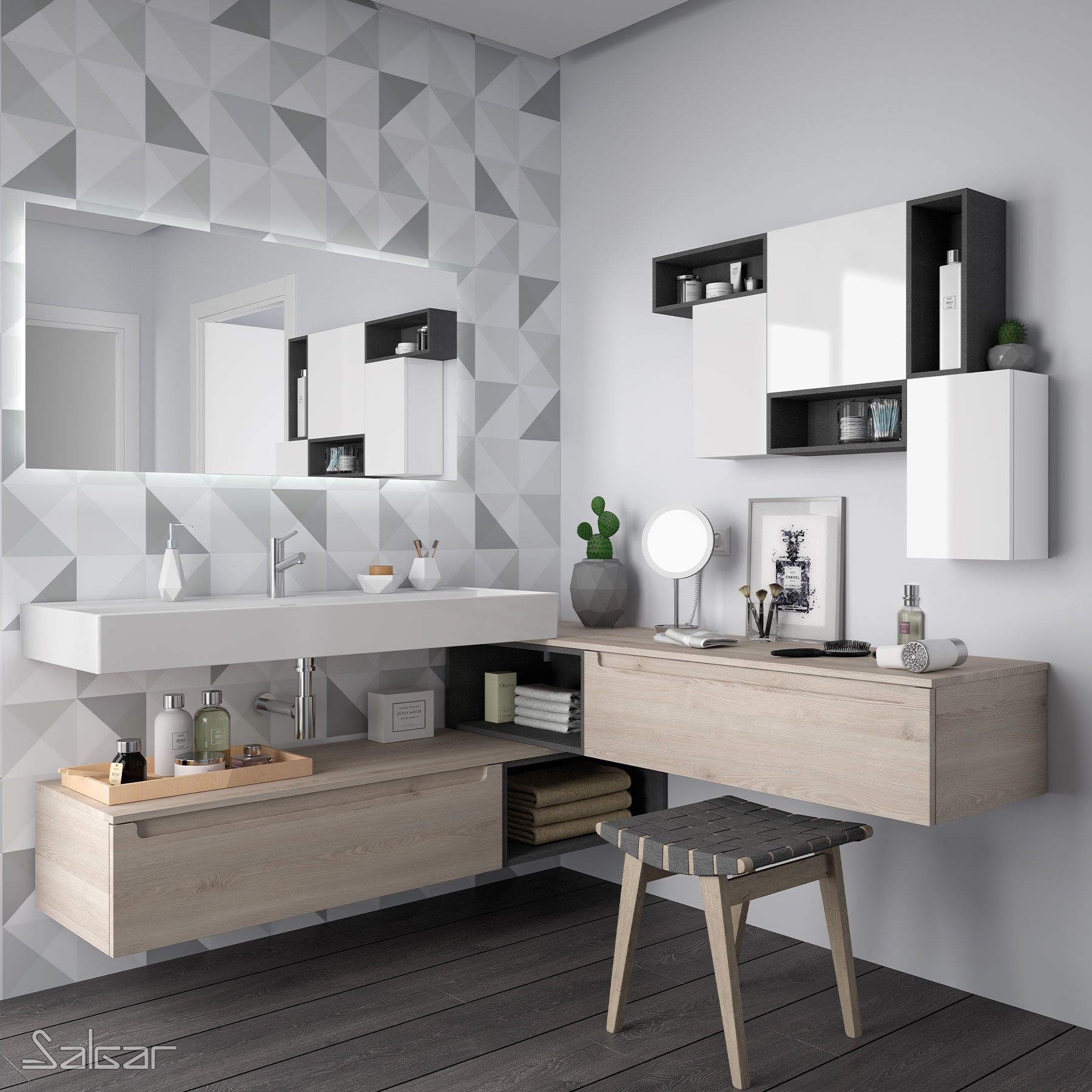 22983 SALGAR Столешница от 1001 до 1400 NATURAL 16 мм Естественный  - Вид №2