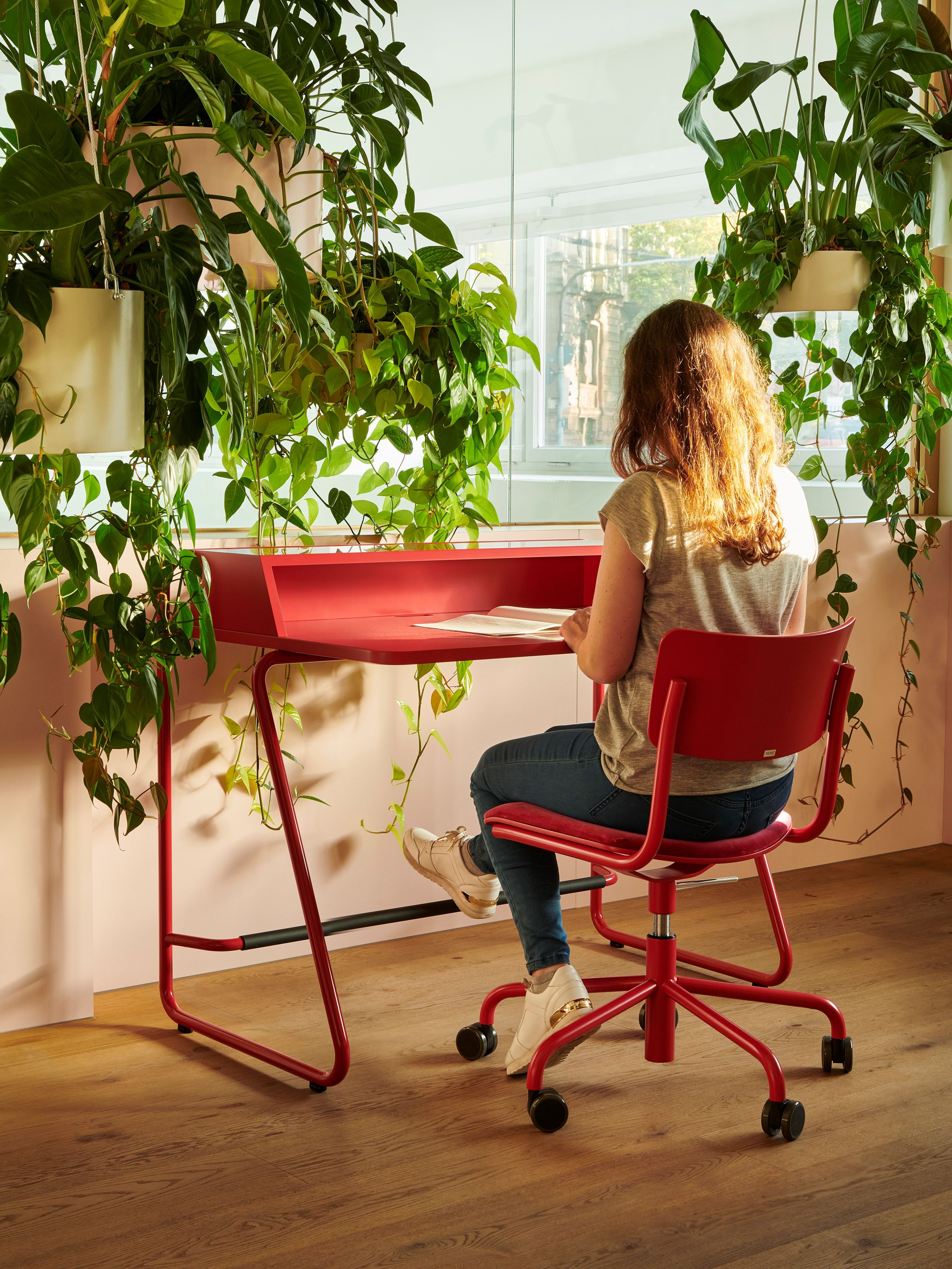 Мягкое вращающееся кресло с колесами THONET S 43 ARCH-00075254 - Вид №3