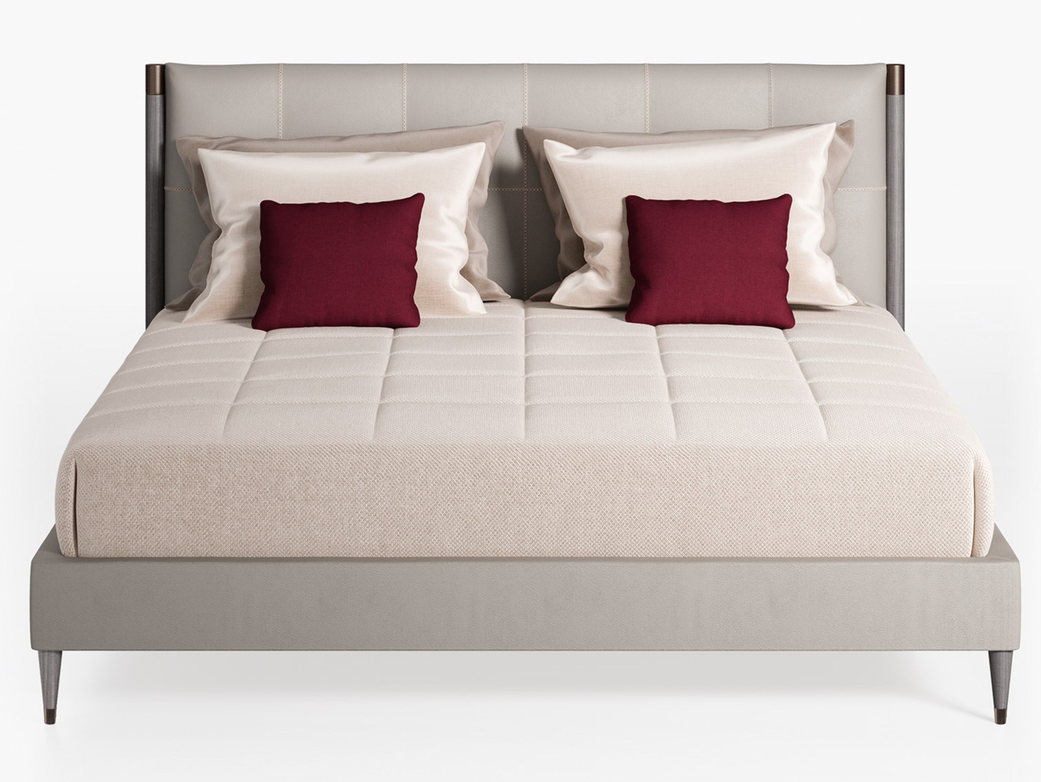 Кожаная кровать с мягким изголовьем CPRN HOMOOD Blue Moon ARCH-00081245 - Вид №1