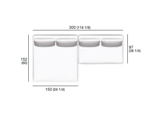Ткань сад диван с полуостровом RODA Денди ARCH-00100096 - Вид №10