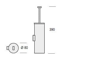 Хромированная латунная туалетная щетка De Rosso мирт ARCH-00043803 - Вид №2