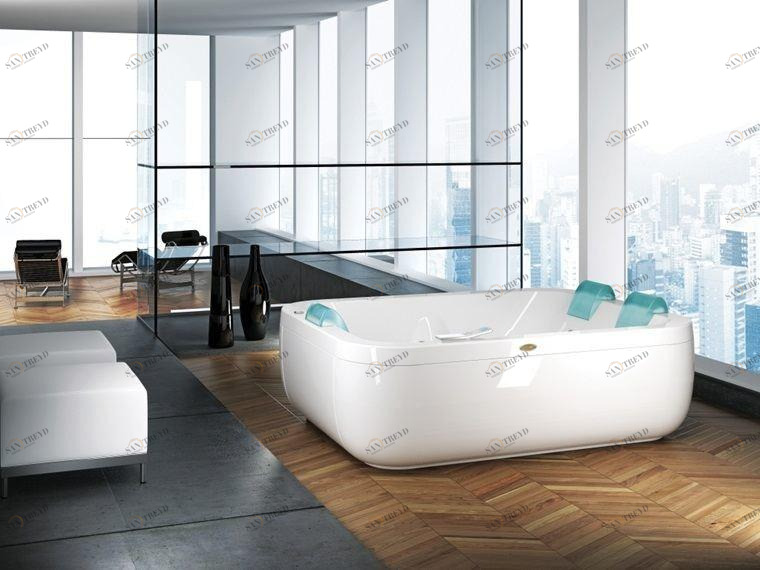 Jacuzzi® Отдельностоящая гидромассажная ванна с хромотерапией Aquasoul sun-id-1487349