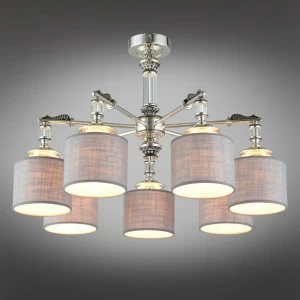 Потолочная люстра Omnilux Rovigo OML-64307-07 OMNILUX ДИЗАЙНЕРСКИЕ, ROVIGO 336999 Серый;бронза