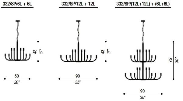 Aiardini Люстра из латуни Togo sun-id-1487272 - Вид №2
