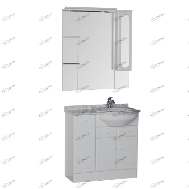 Комплект мебели Aquanet Марсель 90 R б/к белый 00161162