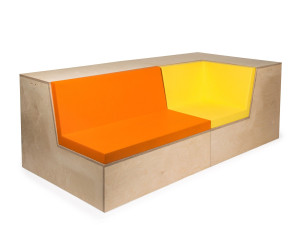Модульный диван из фанеры и пены QM