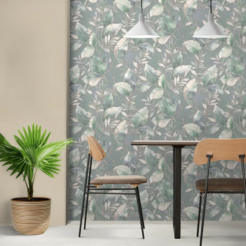 Флизелиновые обои Московская обойная фабрика Иоланта - свежий мятный акцент 89363294 STLM-0820490 - Вид №3