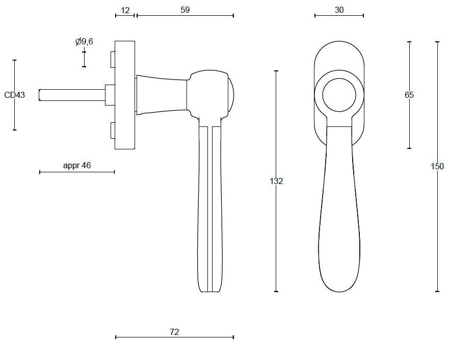 Formani Оконная ручка dk Bosco Lz100-dk-o ma - Вид №3