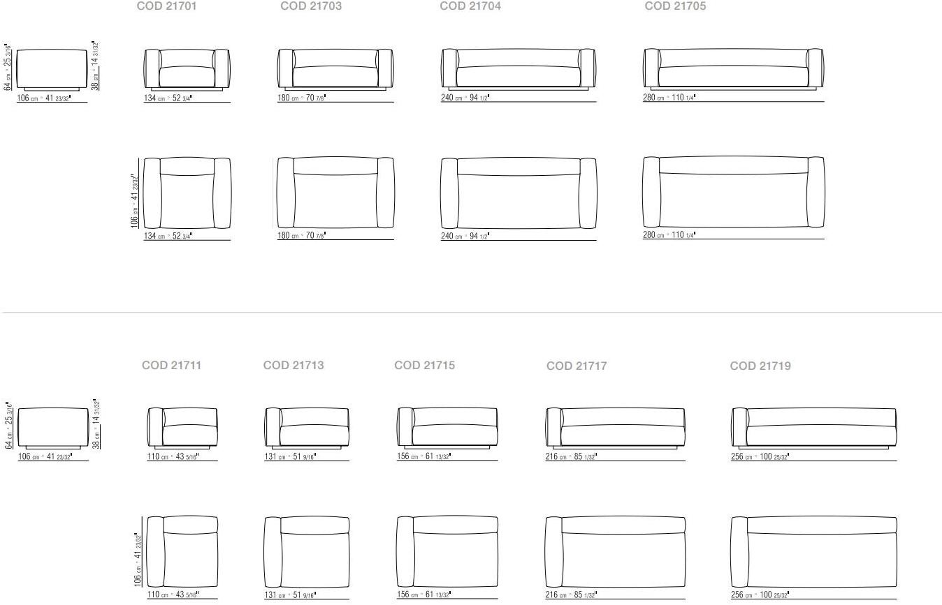 Flexform 2-х местный модульный диван из ткани Lario sun-id-1450495 - Вид №1
