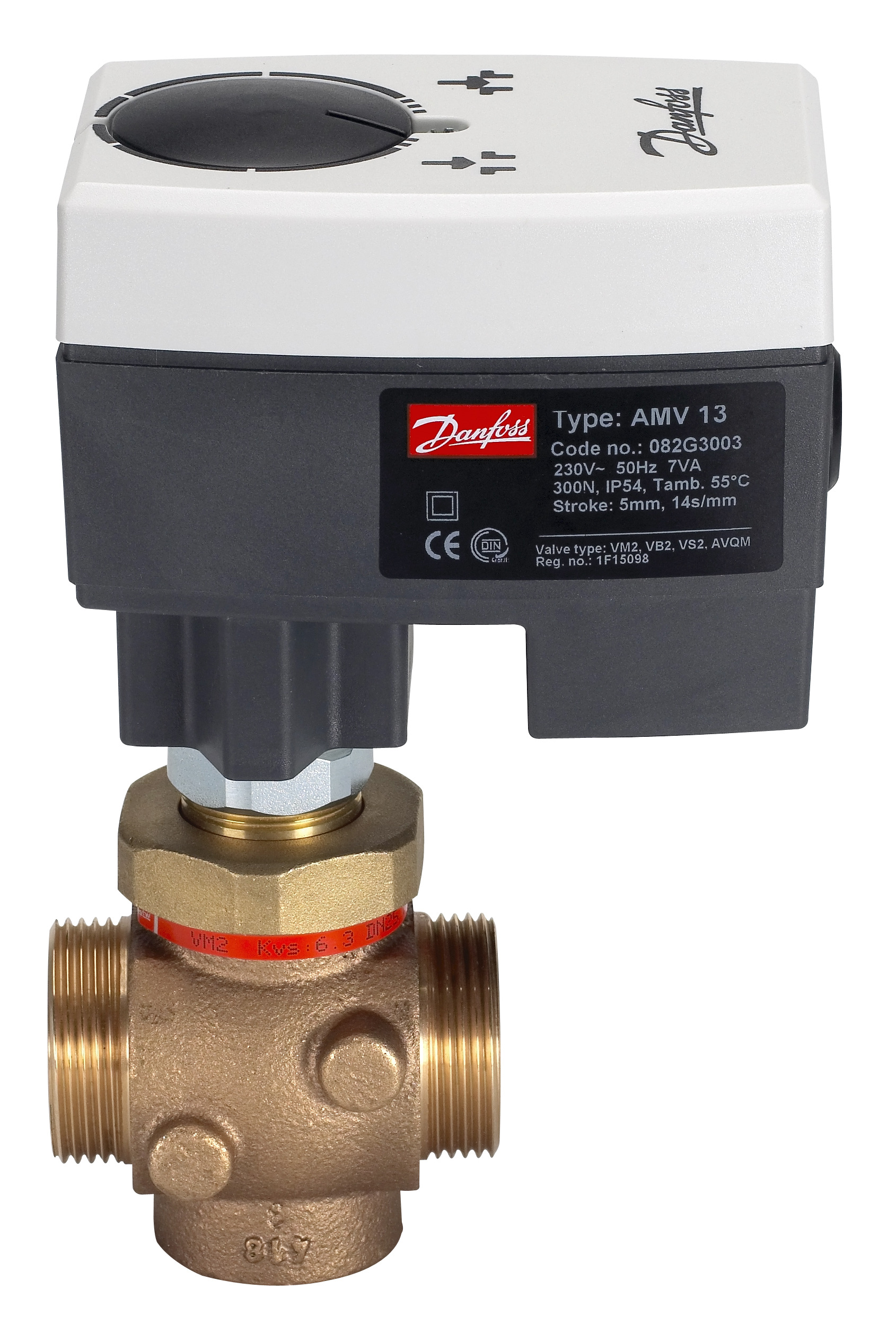 Danfoss Редукторные электроприводы с трехпозиционным управлением Электропривод импульсный AMV 35 230В 082G3021  - Вид №22