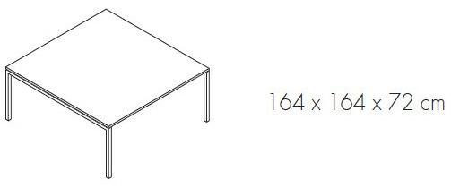 Bralco Квадратный стол для переговоров из дерева Gate sun-id-1352616 - Вид №3