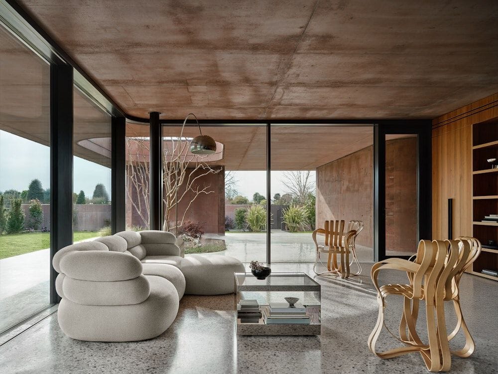 4-местный модульный тканевый диван с полуостровом Knoll Biboni ARCH-00121708 - Вид №3