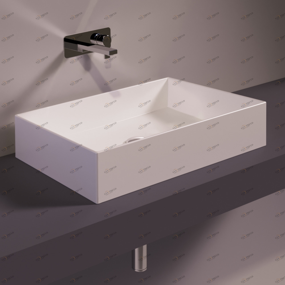 AG60BIANCO Накладная раковина на столешницу  прямоугольная Simas Agile