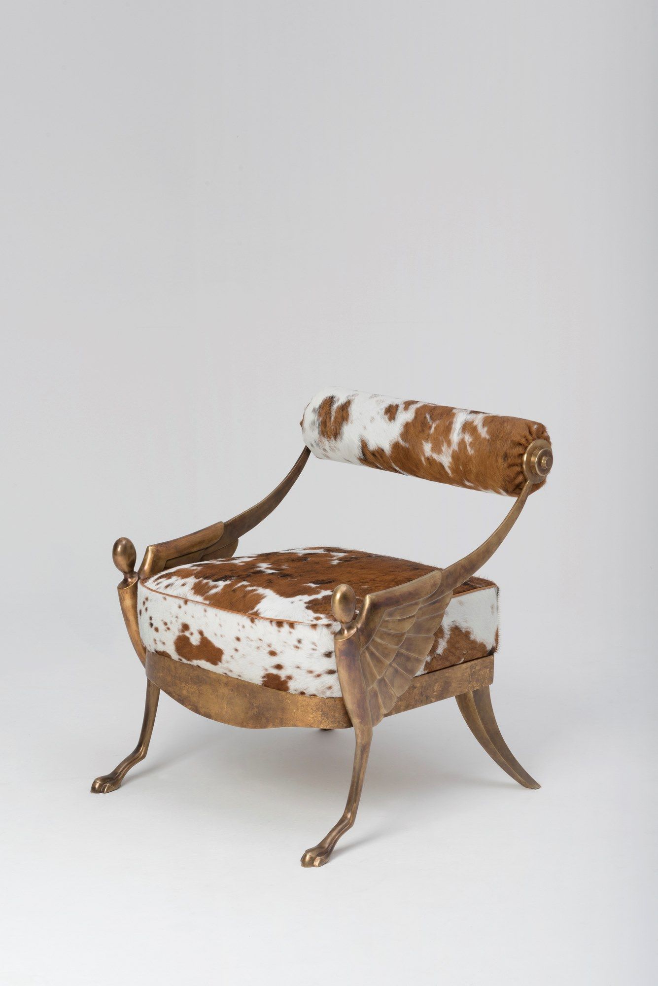 Кресло из овечьей шерсти и травленой латуни Mantellassi 1926 OVER ARCH-00076867 - Вид №2